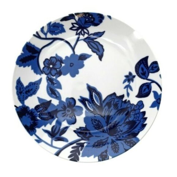 2nd SHIPPING LABEL FOR (4) Lot Royal Blue Navy Blue & White Floral Dinner Plates - Picture 4 of 16